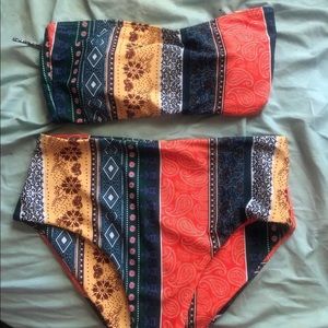 Size L SHEIN Tribal Print Bikini